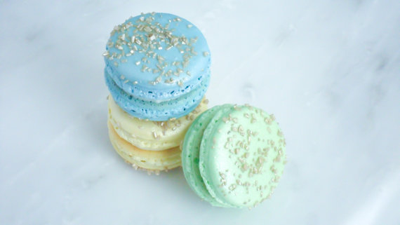 French Macaroon Cookies in the “Baby Boy Trio” – made by SplendidSweetShoppe on Etsy