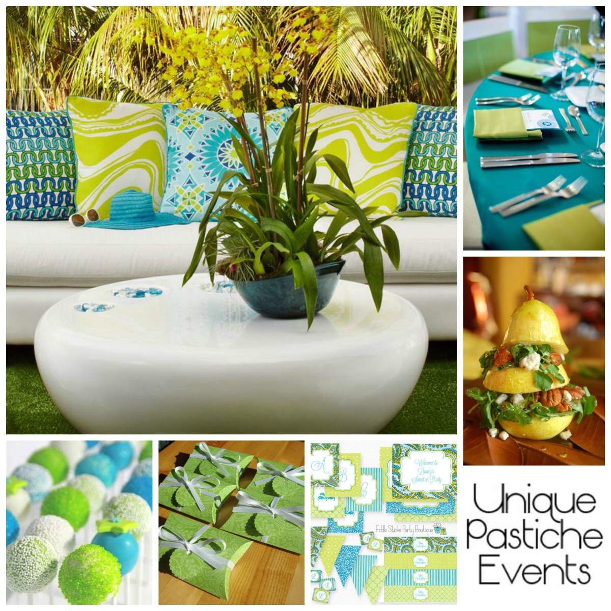 Lime and Turquoise Spring Luncheon by Unique Pastiche Events