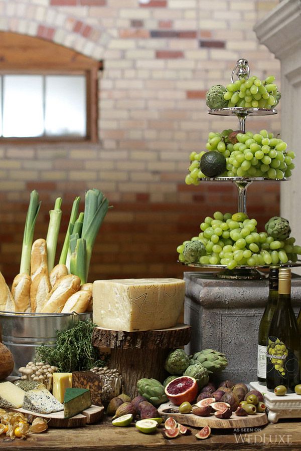 Fruit and Cheese Food Spread – shared on WedLuxe