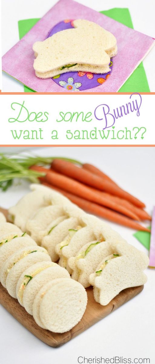 Bunny Cucumber Sandwiches – shared by Cherished Bliss