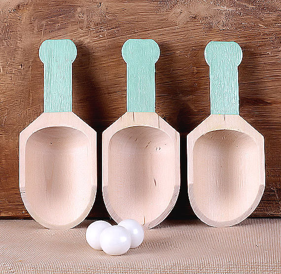 Mint Green Wooden Candy Scoops – made by thebakersconfections on Etsy