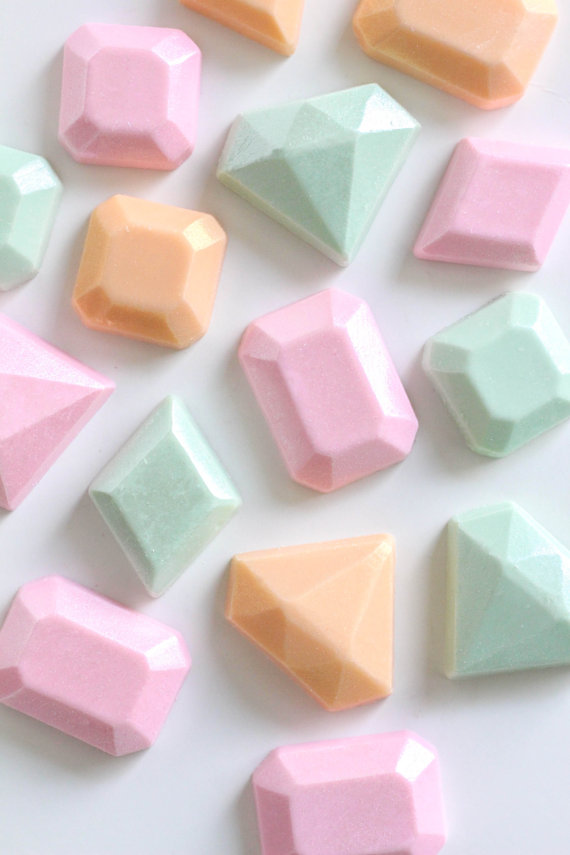 Chocolate Jewels in Rainbow Sherbet – made by TheFrostedPetticoat on Etsy