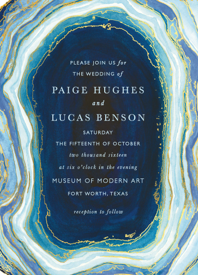 Gilt Agate Invitation – shared by Kaydi Bishop on Minted