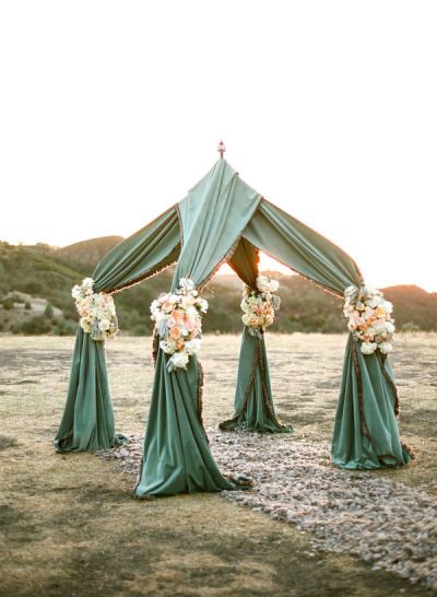 Green and Floral Tent – shared by Aaron Delesie on Style Me Pretty
