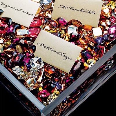 Gem Escort Card Tray – shared in a roundup post on Tied Bow Inspiration