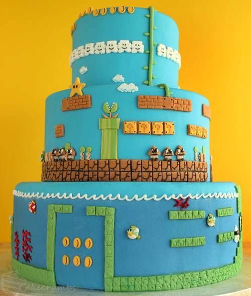 Mario Tiered Gamer Cake – spotted on Pinterest