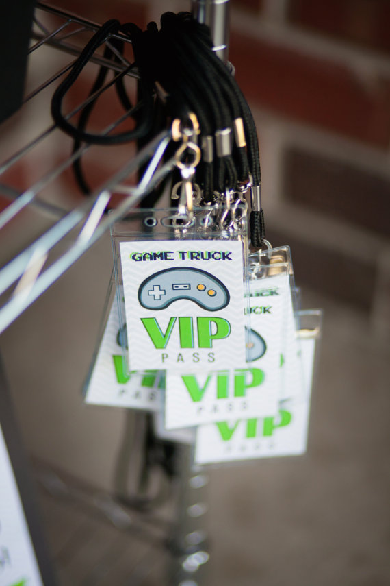 Personalized Video Game Truck Party Printable VIP Passes – made by HHpaperCo on Etsy