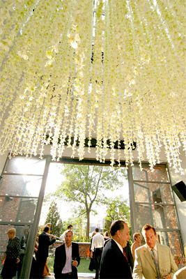 Floral Decorations Hanging From Ceiling – spotted on Pinterest