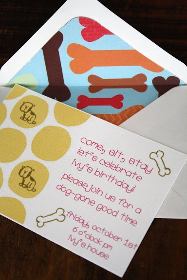 Puppy Party Invitation – shared on the Patten Family Blog