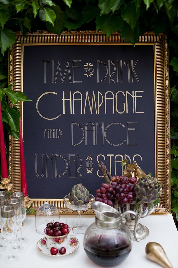 Time to Drink Champagne and Dance Under the Stars Poster – shared on Love My Dress