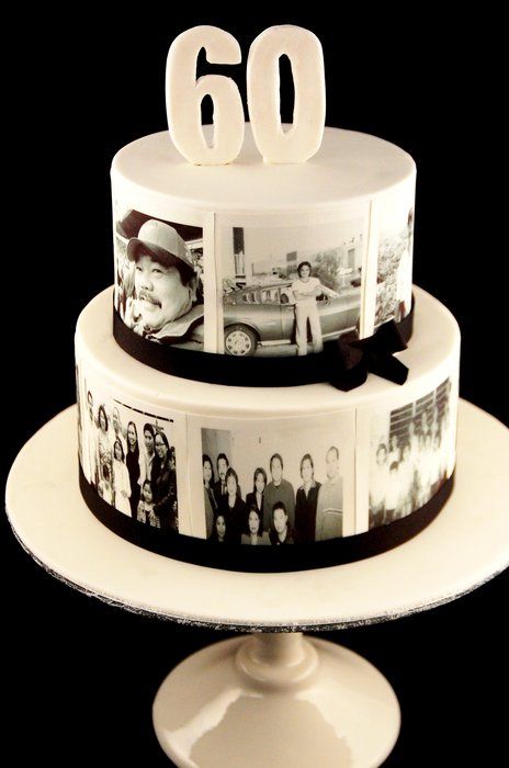 Black and White Photo Birthday Cake – spotted on Pinterest