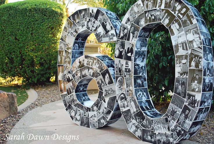 60th Black and White Photo Birthday Numbers – shared by Sarah Dawn Designs