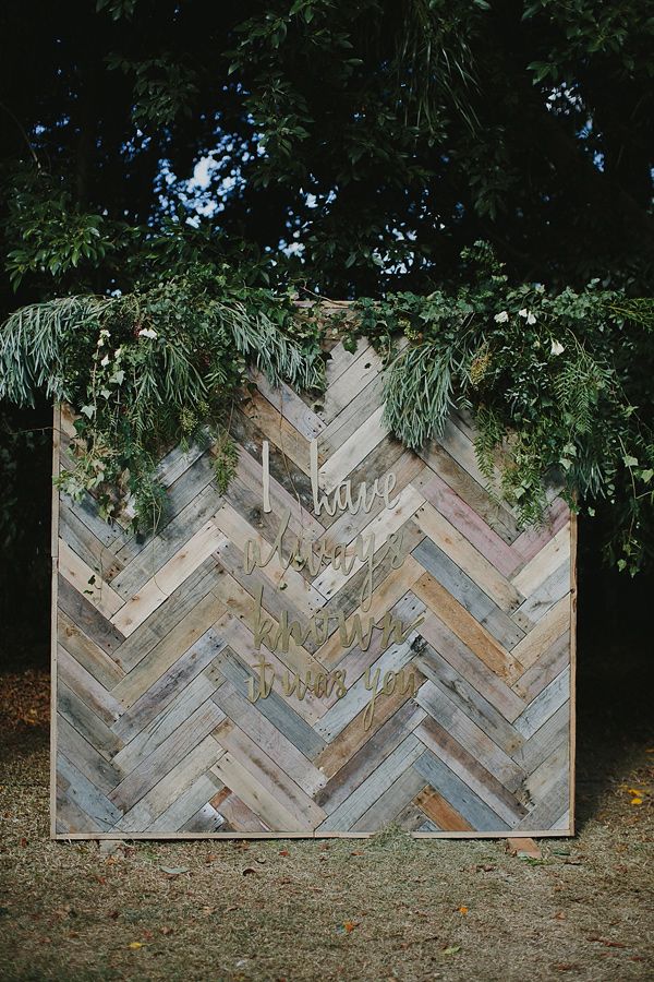 Gold Coast Backyard Wedding Rustic Photo Backdrop – captured by Bek Grace on Ruffled