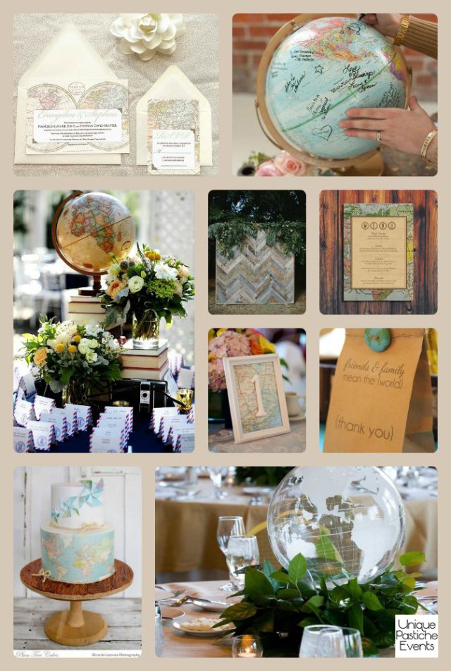 Vintage Travel Inspired Wedding Idea Board