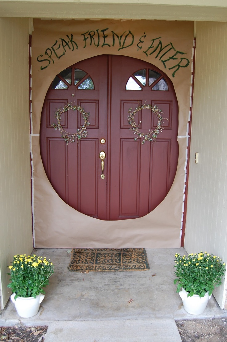 Speak Friend and Enter Door Décor – shared on India Loves Texas