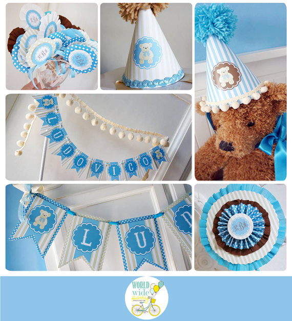 Vintage Teddy Bear Party Printable Kit – created and sold by worldwideparty on Etsy