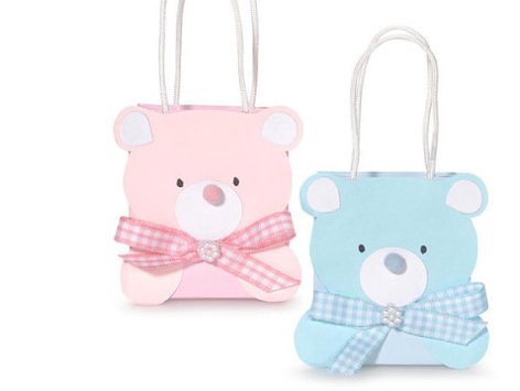 Set of Party Favor Teddy Bear Favor Bags – created and sold by whitetulipboutique on Etsy