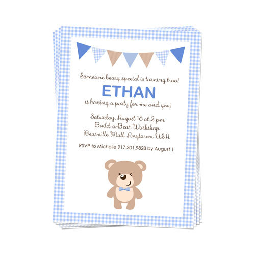 Printable Teddy Bear Party Invitation – created and sold by DaysignsbyDay on Etsy
