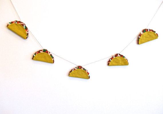 Felt Taco Party Banner – created and sold by Tastefully Mismatched on Etsy