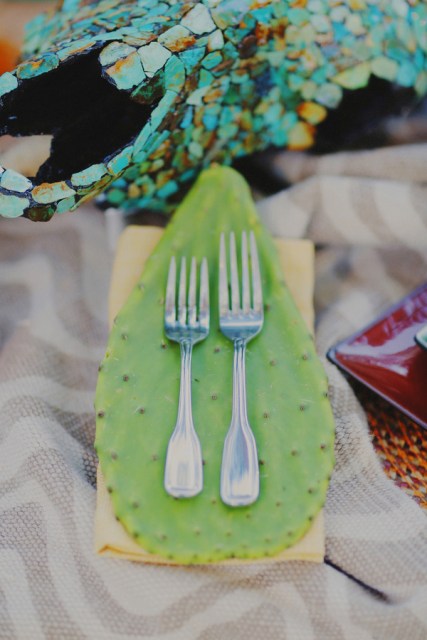 Textured Succulent Place Setting – shared on Ruffled