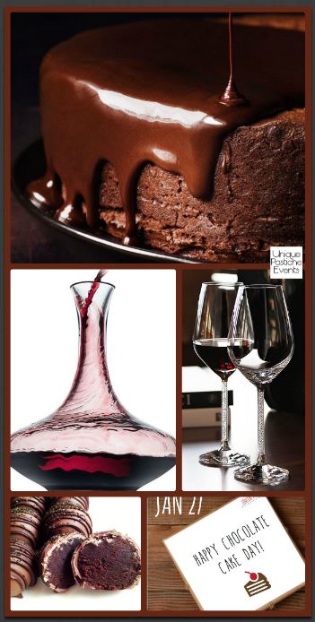 Ideas for National Chocolate Cake Day for Two….with wine Read the original post: https://uniquepasticheevents.com/2016/01/27/ideas-for-national-chocolate-cake-day-for-two-with-wine/