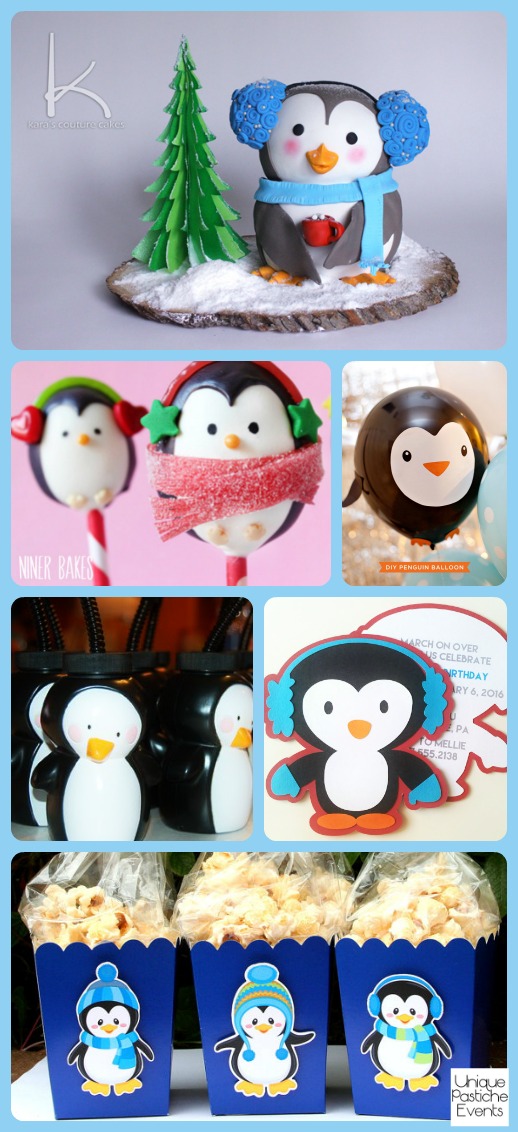 Winter Penguin Party Ideas – for Kids See the full post for all the details: https://uniquepasticheevents.com/2016/01/20/winter-penguin-party-ideas-for-kids/