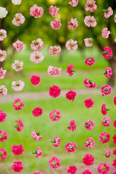 Carnation Backdrop Tutorial – shared by A Practical Wedding