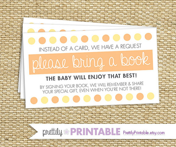 Citrus Dots Invitations and Request Cards – created and sold by PrettilyPrintable on Etsy