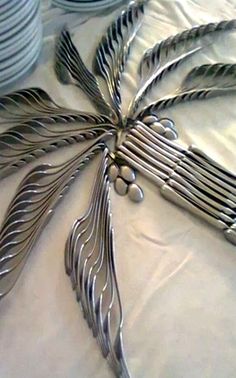 Palm Tree Cutlery Display