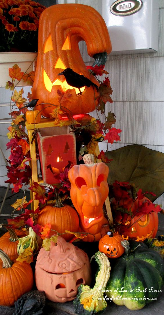 Jack-o-lantern Outdoor Display – shared by Our Fairfield Home & Garden