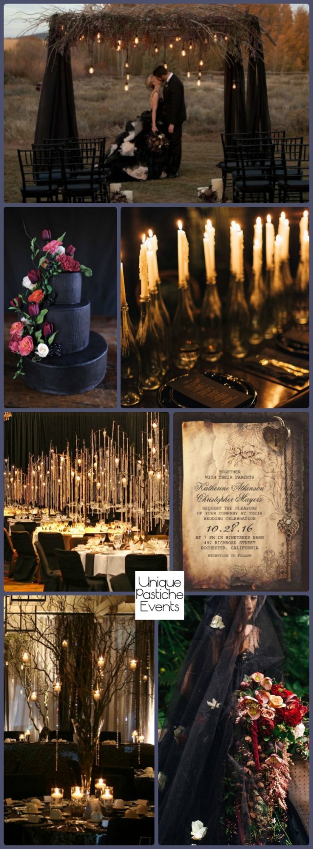 Rustic Goth Wedding by Candlelight – Halloween Wedding Ideas 