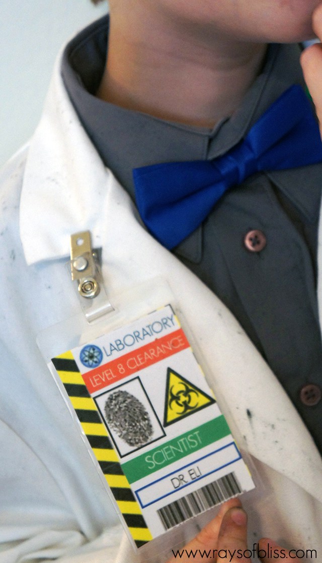 DIY Printable Mad Scientist Badge – created and shared by Rays of Bliss