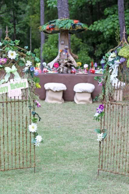 Enchanted Flowering Garden Gate Party Entrance