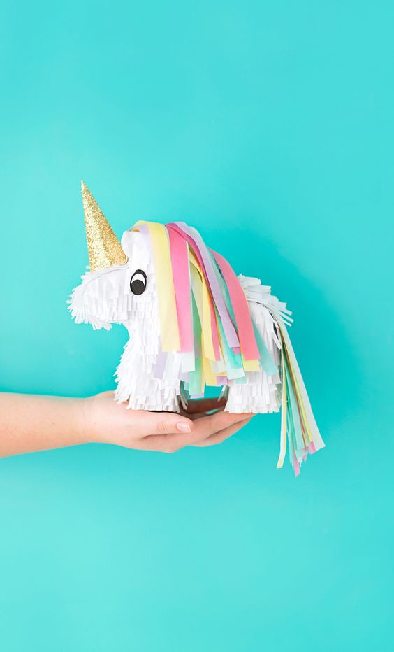Miniature Unicorn Pinata Tutorial (for favors!) – tutorial shared on A Subtle Revelry