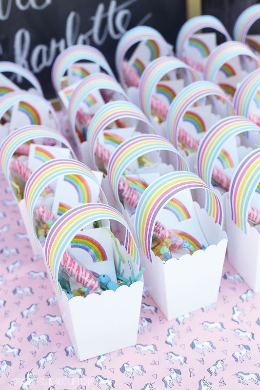 Rainbow Treat Boxes – shared by Craftiness Is Not Optional