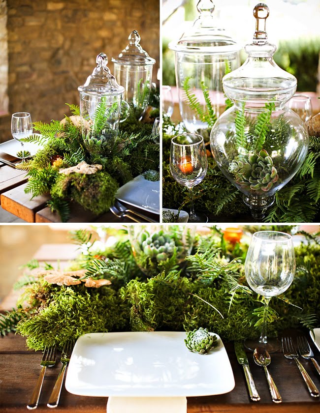 Forest Inspired Tablescape – shared by Green Wedding Shoes