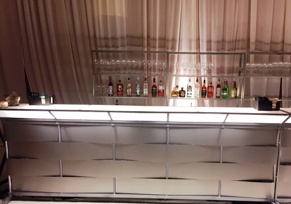 Tribeca Silver Industrial Metal Bar – available through Palace Party Rent