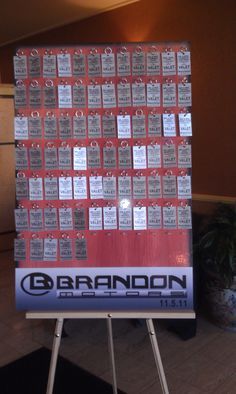 Valet Parking Ticket Seating Chart Cards