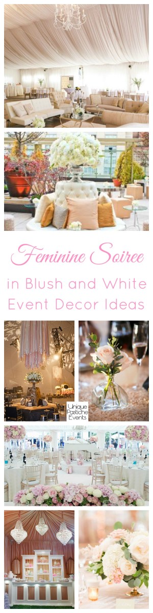 Feminine Soiree in Blush and White - Event Decor Ideas